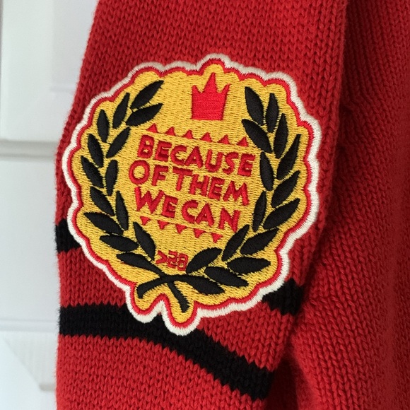 Because Of Them We Can Tuskegee Letterman Sweater Varsity Style Cardigan - Picture 5 of 16